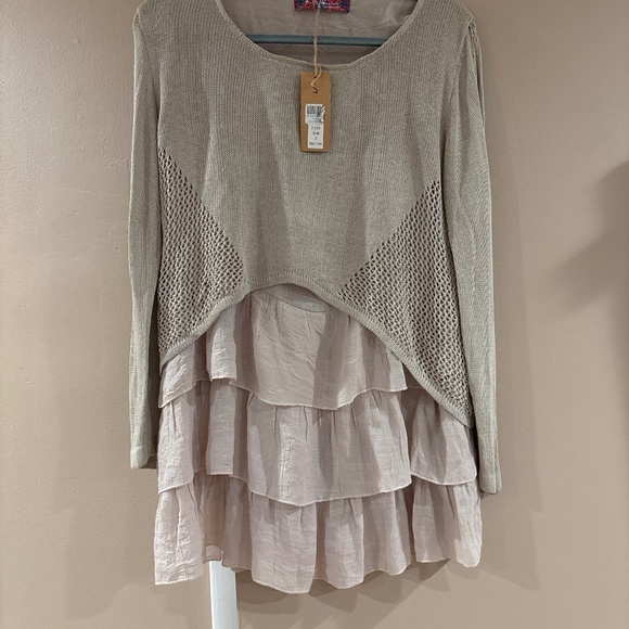 Khaki colored tunic/mini dress - Picture 1 of 1